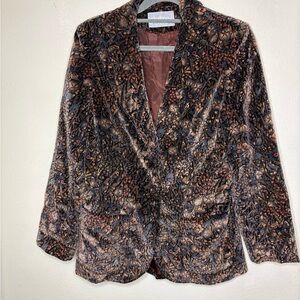 Vintage Intuitions by Kathy Manning  Velvet Floral Blazer Size Small